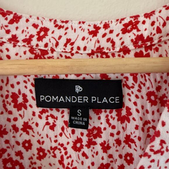 Tuckernuck Pomander Place Scarlet Ditsy Floral Kenzo Dress V Neck Size Small - Picture 11 of 11